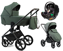 Детская коляска Peppy Monaco Thermo 3 в 1 с автокреслом First Green