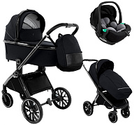 Детская коляска Pituso Mayla Lux 3 в 1 с автокреслом Baesa Black