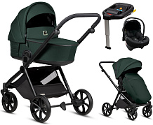 Детская коляска Tutis Mio 3 Plus Essential New 4 в 1 с автокреслом Elo Lux EduSky Black и базой 1622240 Pacific Green