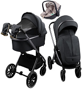 Детская коляска AmaroBaby Genius 3 в 1 с автокреслом Rant Miro Beige серый