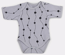 Боди Rant Hugs and Kisses Pattern с коротким рукавом Grey 68