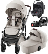 Коляска 4 в 1 Britax Roemer Smile 5Z LUX и автокресло Baby-Safe Core Midnight Grey2 + Vario Base 5Z Soft Taupe