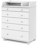 Детский пеленальный комод Pituso Tori колесо Белый-белый