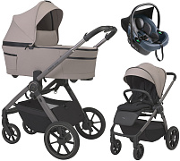 Детская коляска 3 в 1 Espiro Yoga 2026 и автокресло Pi Gray blue 229 power of nature