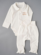 Боди, ползунки Little Star Наш маленький Ангел 72212 (ЧЗ-мз) крем 56