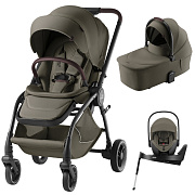 Коляска 3 в 1 Britax Roemer RIO LUX и автокресло Baby-Safe PRO LUX Urban Olive + Vario Base 5Z Urban olive