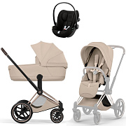 Коляска Cybex Priam V Rosegold Style Cloud G3 Magic Black 3 в 1 Cozy Beige