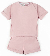 Костюм детский Amarobaby Jump футболка,шорты пудровый 110