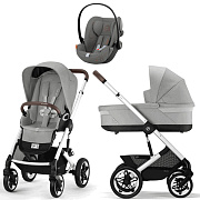 Коляска Cybex Talos S Lux SLV complete Cloud G Lava Grey 3 в 1 Stone Grey с дождевиками