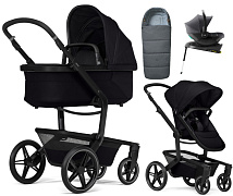Детская коляска 4 в 1 Joolz Day 5 и автокресло Baby-Safe Core Midnight Grey2 и база Baby-Safe Core без адаптеров + конверт в подарок Space black