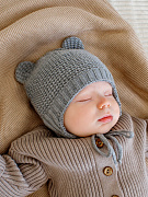 Шапка вязаная AmaroBaby Pure Love Teddy демисезонная серый 44
