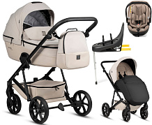 Детская коляска Tutis Viva 6 Plus Essential 4 в 1 с автокреслом Beno Beige и базой 1612058 Crystal