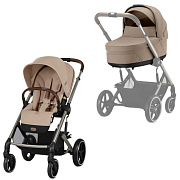 Коляска Cybex Balios S Lux TPE 2025 2 в 1 Almond Beige с дождевиками