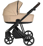 Детская коляска Roan Sol Кожа 2 в 1 RSL/2021 Caramel/Black/руч.Тем.коричневый