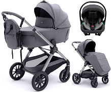 Коляска Agex Prima Pro 3 в 1 с автокреслом i-Team ATG519 Grey APS214 Sora серый