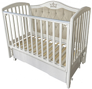 Детская кроватка Кедр Люси 4 (маятник универсальный, колесо) белый