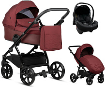 Детская коляска Tutis Leo Plus 3 в 1 с автокреслом Elo Lux EduSky Black 1222220 Burgundy