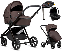 Детская коляска Tutis Mio 3 Plus Essential New 4 в 1 с автокреслом Elo Lux EduSky Black и базой 1622024 Coffee Brown