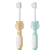 Зубная щетка для детей Roxy-Kids Мишка ультрамягкая 2 шт RTB-010-OM Оранж+Минт