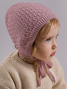 Шапочка вязаная AmaroBaby Berry демисезонная ЧЗ пудровый 40