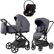 Коляска Carrello Alfa CRL-6522 2025 Cybex Cloud G i-Size Magic Black 3 в 1 Fashion Grey