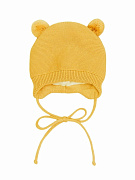 Шапочка вязаная AmaroBaby Pure Love Pompony с подкладом желтый 42