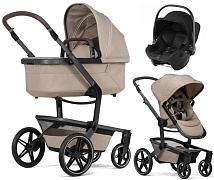 Детская коляска 3 в 1 Joolz Day 5 и автокресло Baby-Safe Core Space Black без адаптеров Sandy Taupe