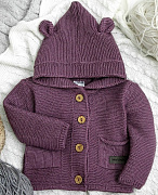Кофточка AmaroBaby Pure Love с капюшоном фиолетовый 92