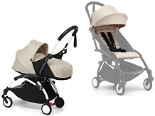 Коляска Stokke YOYO3 Newborn Pack рама белая White 2 в 1 Bonpoint Beige