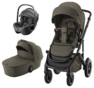 Коляска 3 в 1 Britax Roemer Smile 5Z LUX и автокресло Baby-Safe PRO Classic Deep Grey Urban Olive
