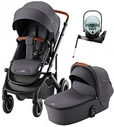 Коляска 4 в 1 Britax Roemer Smile 5Z и автокресло Baby-Safe PRO Style Harbor Blue + Vario Base 5Z Midnight Grey