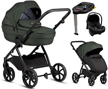 Детская коляска Tutis Uno 6 Plus Essential collection 4 в 1 с автокреслом Elo Lux EduSky Black и базой 1602144 Pistaccio с сумкой