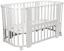 Кроватка-трансформер Indigo Baby Line 5 в 1 New белый