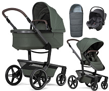 Детская коляска 3 в 1 Joolz Day 5 и автокресло Baby-Safe Core Midnight Grey2 + конверт в подарок Forest green