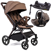 Прогулочная коляска Peppy Vigo с автокреслом Verona Brown и базой Mocca мокко