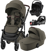 Коляска 4 в 1 Britax Roemer Smile 5Z LUX и автокресло Baby-Safe Core Space Black + Vario Base 5Z Urban Olive