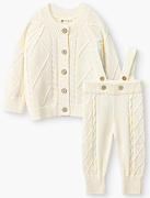 Полукомбинезон и джемпер Happy baby 88350-0 ЧЗ молочный / milky 56
