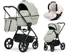 Детская коляска Rant Teo Soft 3 в 1 с автокреслом Cruise Beige Sage