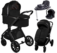 Детская коляска AmaroBaby Motus Premium Ecco 4 в 1 с автокреслом Rant Miro Black и базой черный