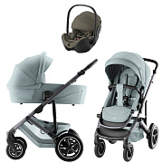 Коляска 3 в 1 Britax Roemer Smile 5Z Style и автокресло Baby-Safe PRO LUX Urban Olive Harbor Blue