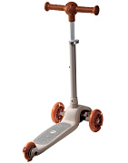 Самокат трехколёсный Amarobaby Flash с подсветкой коричневый