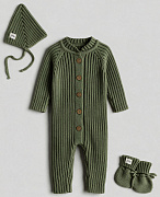 Комплект Mimibaby 3в1 лапша (хлопок) оливковый 56