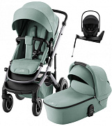 Коляска 4 в 1 Britax Roemer Smile 5Z и автокресло Baby-Safe Pro Space Black + Vario Base 5Z Jade Green