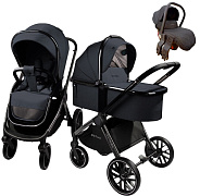 Детская коляска AmaroBaby Motus V2 3 в 1 серый