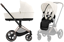 Коляска 2 в 1 Cybex Priam IV Rosegold complete 523001509 Off White