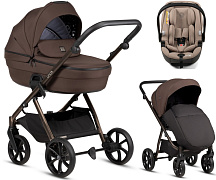 Детская коляска Tutis Uno 6 Plus Essential collection 3 в 1 с автокреслом Beno Beige 1602147 Tiramissu с сумкой
