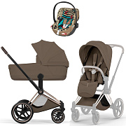 Коляска Cybex Priam V Rosegold Style Cloud T One Love 3 в 1 Coconut Brown