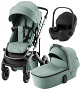 Коляска 3 в 1 Britax Roemer Smile 5Z и автокресло Baby-Safe PRO LUX Onyx Black Jade Green