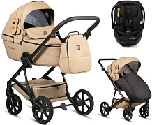Детская коляска Tutis Viva 6 Plus Teddy 3 в 1 с автокреслом Beno Black 1612111 Creamy