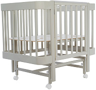 Детская кроватка Pituso Mirelle продольный маятник, съемная стенка Капучино